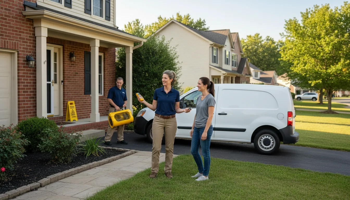 Water restoration image for Fire And Smoke Damage Restoration in Bellefontaine, OH